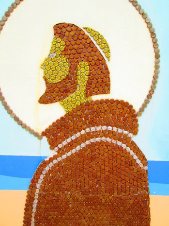 close up bottle caps